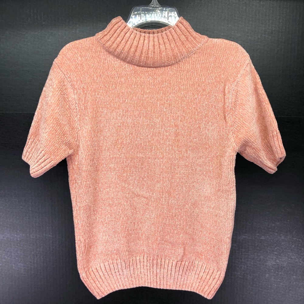 NWOT Double Zero Mock Neck short sleeve sweater